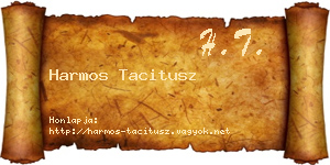 Harmos Tacitusz névjegykártya